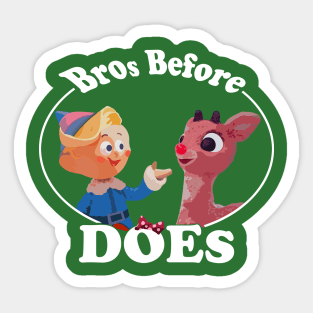 Bros Before Does Sticker